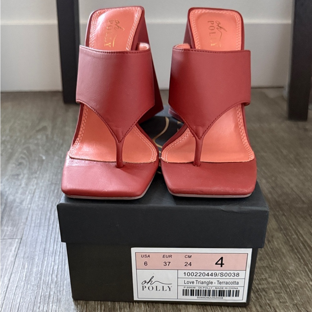 Oh Polly Terracotta Heeled Sandals BRAND NEW Sz 6 US